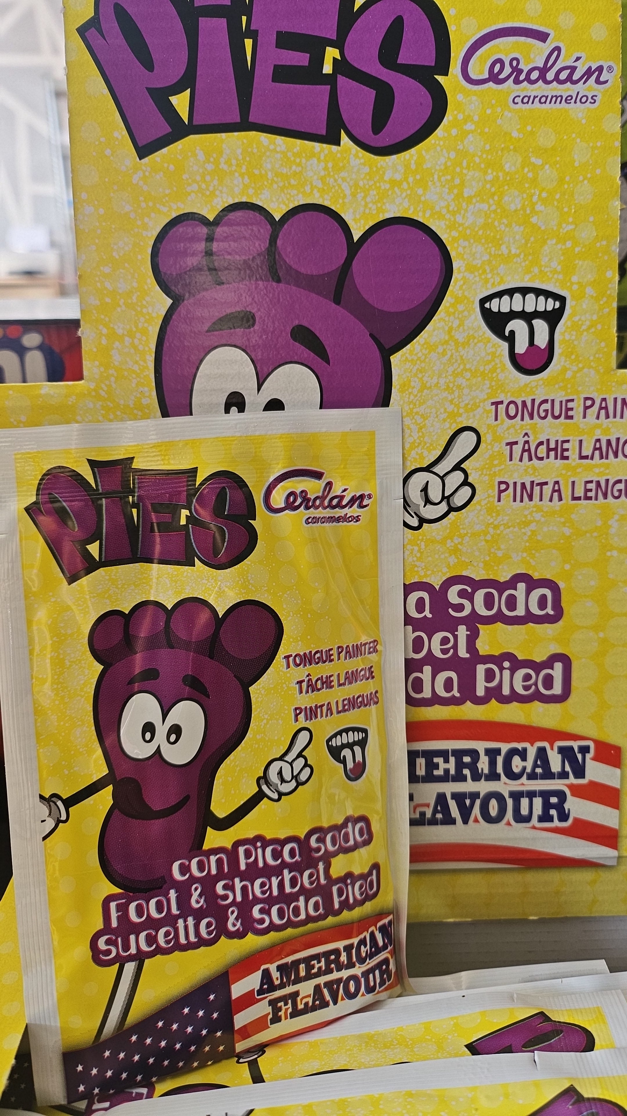 Sucette pied tâche langue